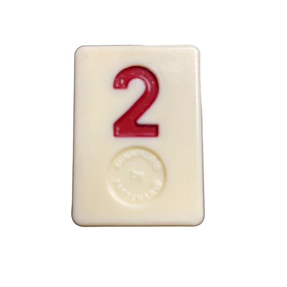 Pressman Rummikub Red  2 Tile Original Replacement Game Piece Smooth Back u - Picture 1 of 2